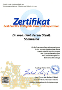 Zertifikat Best Practice Kollegiale Zuweiserkooperation