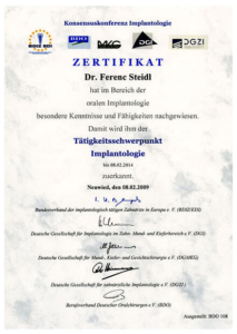 Zertifizierung-Implantologie